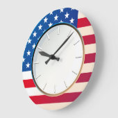 米国国旗 ラージ壁時計 (傾斜)
