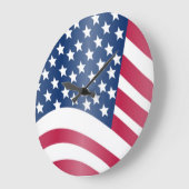 米国国旗 ラージ壁時計 (傾斜)