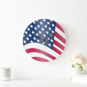 米国国旗 ラージ壁時計 (ホーム)