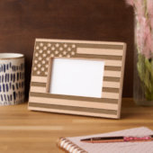 米国国旗 レーザー彫刻フレーム (左)