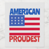 米国国旗 ワインラベル (シングルラベル)