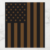米国国旗 ワインラベル (シングルラベル)