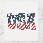 米国国旗 ワインラベル (シングルラベル)