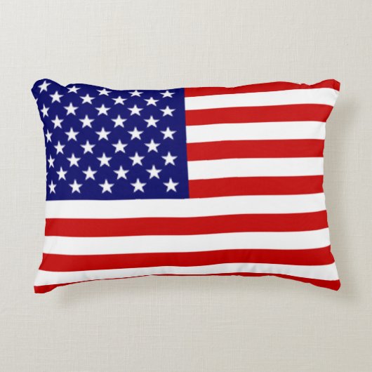 米国国旗(両面)の装飾用クッション アクセントクッション (正面)