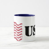 米国国旗 – 動揺して米国 – マグカップ (中央)