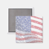 米国国旗 – 動揺して マグネット (正面/裏面)