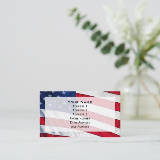 米国国旗 名刺 (スタンド正面)