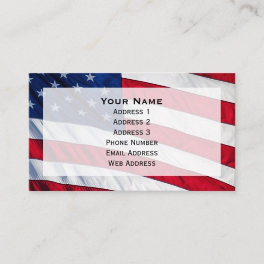 米国国旗 名刺 (正面)