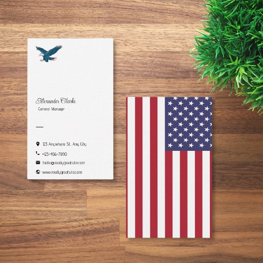 米国国旗 名刺