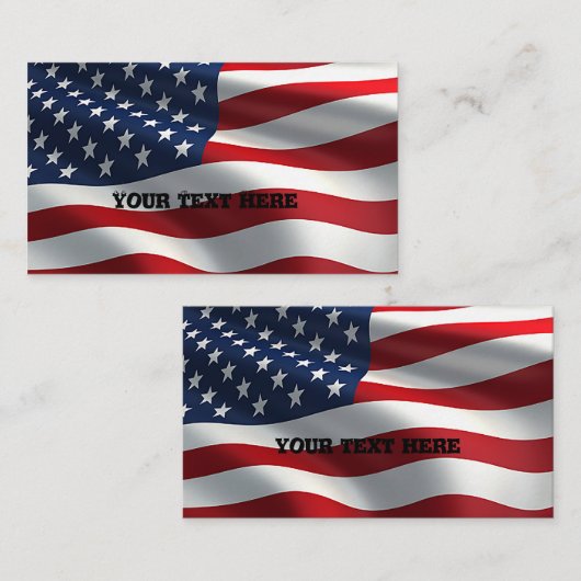 米国国旗 名刺 (正面/裏面)