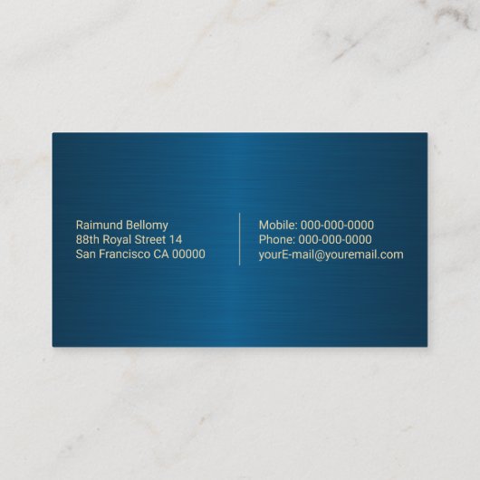 米国国旗 名刺 (裏面)