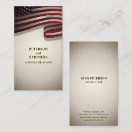 米国国旗 |垂直 |ヴィンテージ背景 名刺