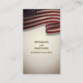 米国国旗 |垂直 |ヴィンテージ背景 名刺 (正面)