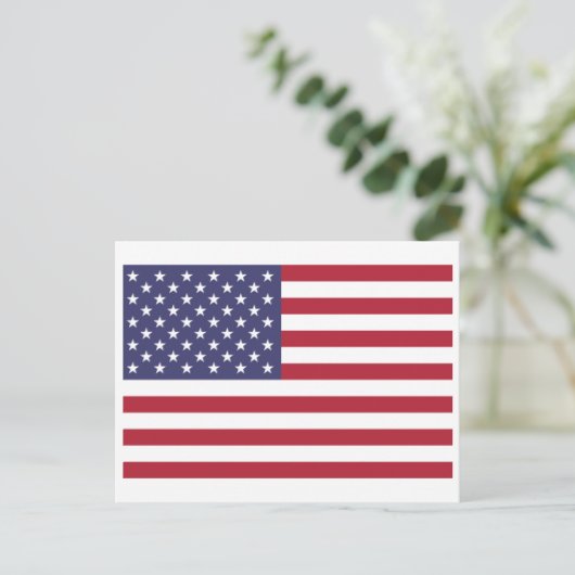 米国国旗、州統一された旗 ポストカード (スタンド正面)