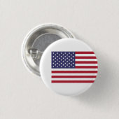 米国国旗、州統一された旗 缶バッジ (正面&裏面)