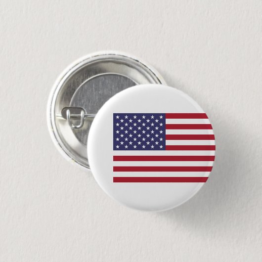 米国国旗、州統一された旗 缶バッジ (正面&裏面)