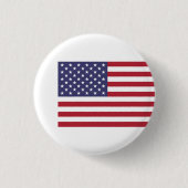 米国国旗、州統一された旗 缶バッジ (正面)