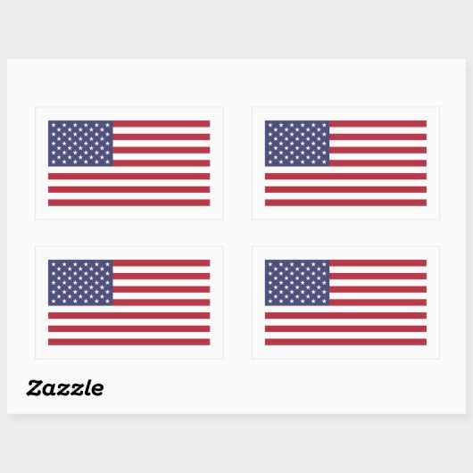 米国国旗、州統一された旗 長方形シール (シート)