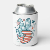 米国国旗「平和」 缶クーラー (缶正面)