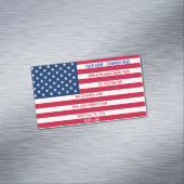 米国国旗 – 愛国心 – パーソナライズされたプロフェッショナル マグネット名刺 (インサイチュ)