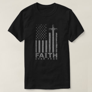 米国国旗、愛国的アメリカ贈与信仰、恐怖心Pに対する Tシャツ