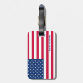 米国国旗 |愛国的パーソナライズされたな ラゲッジタグ (裏面縦)