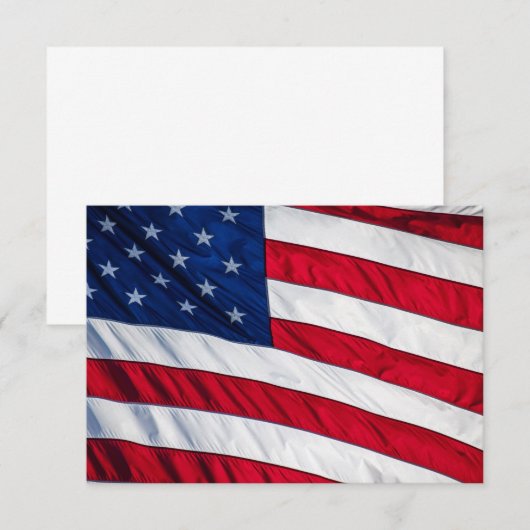 米国国旗 招待状 (正面/裏面)