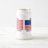 米国国旗(文字/名前) ビールジョッキ (中央)