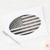 米国国旗 楕円形シール (封筒)