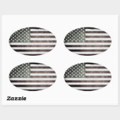 米国国旗 楕円形シール (シート)