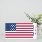 米国国旗、米国からのハッピーホリデー シーズンカード (スタンド正面)