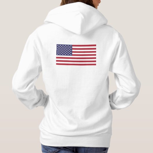 米国国旗、米国国旗、米国国旗 パーカ (裏面)