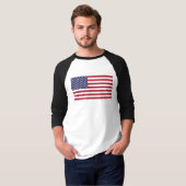 米国国旗、米国国旗、米国国旗 Tシャツ (正面フル)