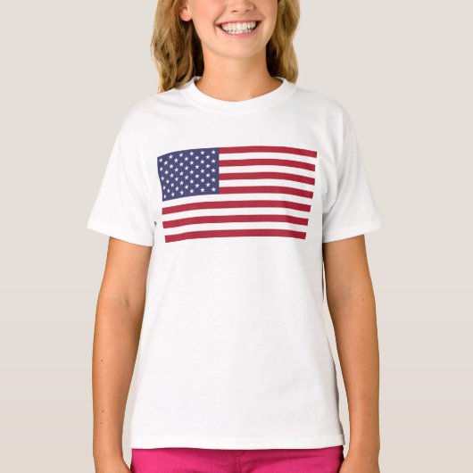 米国国旗、米国国旗、米国国旗 Tシャツ (正面)