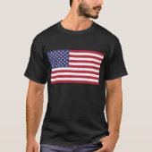 米国国旗、米国国旗、米国国旗 Tシャツ (正面)