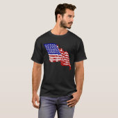 米国国旗、米国国旗、米国国旗 Tシャツ (正面フル)