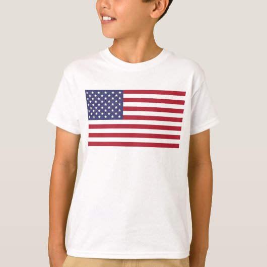 米国国旗、米国国旗、米国国旗 Tシャツ (正面)