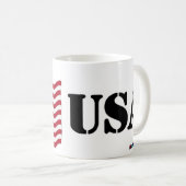 米国国旗 – 米国 コーヒーマグカップ (正面右)