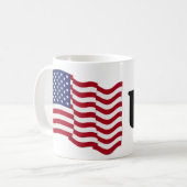 米国国旗 – 米国 コーヒーマグカップ (正面左)