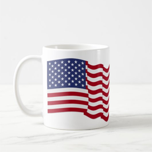 米国国旗 – 米国 コーヒーマグカップ (左)