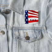 米国国旗 缶バッジ (インサイチュ)