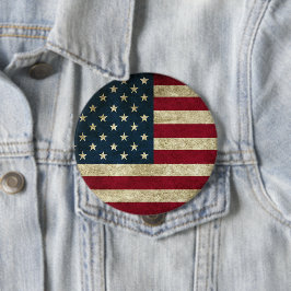 米国国旗 缶バッジ
