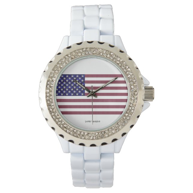 米国国旗 腕時計 (正面)