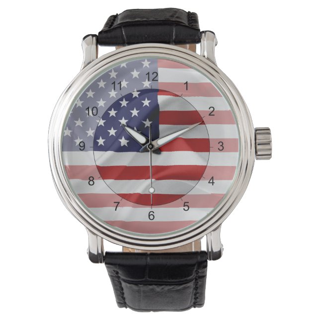 米国国旗 腕時計 (正面)