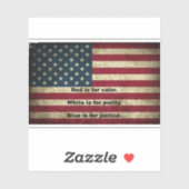 米国国旗 – 色の意味 シール (シート)