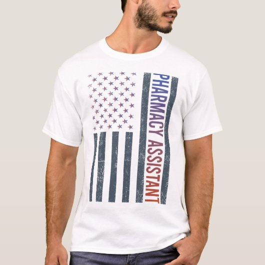 米国国旗 – 薬局アシスタント Tシャツ (正面)