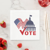 米国国旗、資本投票チェック・マーク スタンダードランチョンナプキン (インサイチュ)