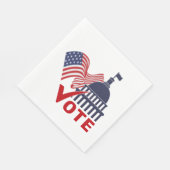 米国国旗、資本投票チェック・マーク スタンダードランチョンナプキン (角)