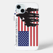 米国国旗 – 軍隊を支援 Case-Mate iPhoneケース (裏面)