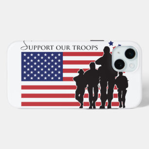 米国国旗 – 軍隊を支援 iPhone 15 MINIケース